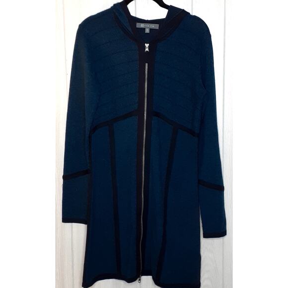 Title Nine Assassin Wool Blend Tunic Sweater Dress Front Zip Size Small - Picture 1 of 7